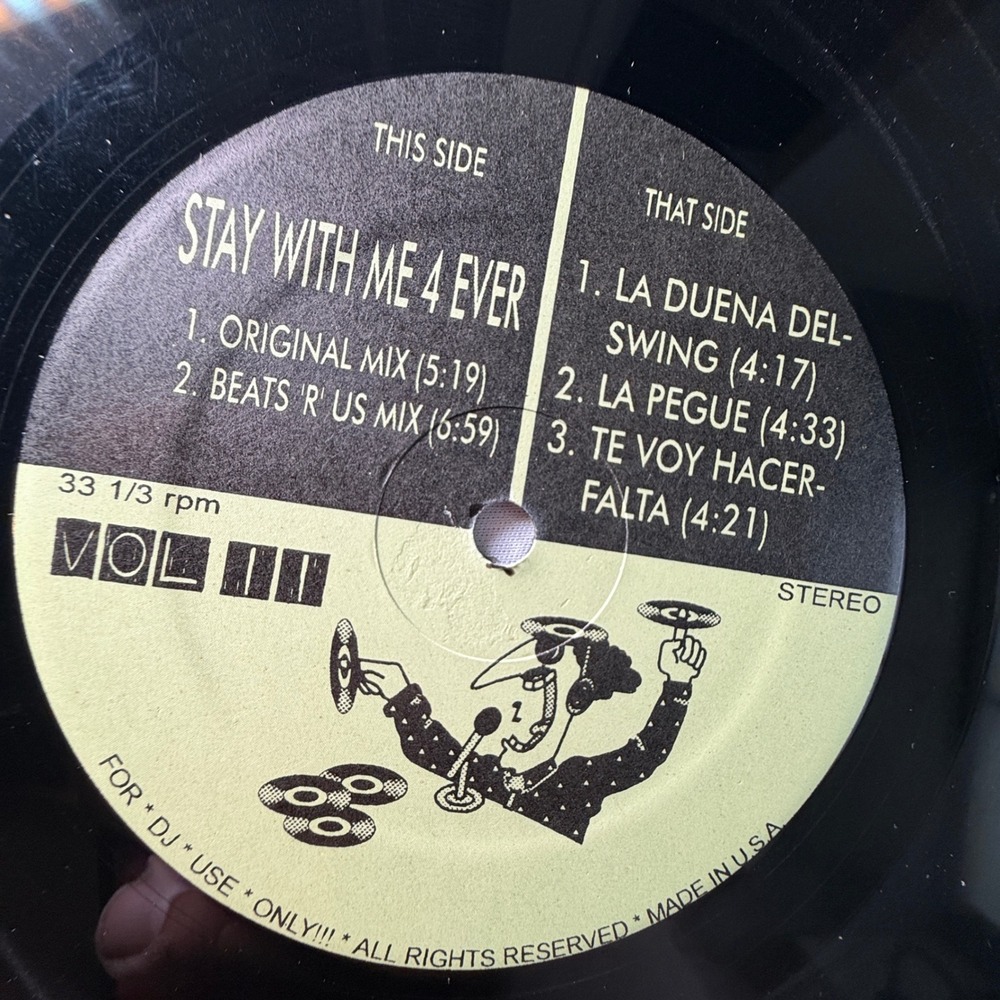 DJs Unlimited Vol III 12" Vinyl Record Stay With Me 4 Ever House DJ Promo 33 RPM